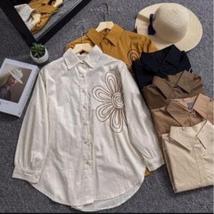 Alesha Blouse - Bordir Bunga Elegan & Nyaman