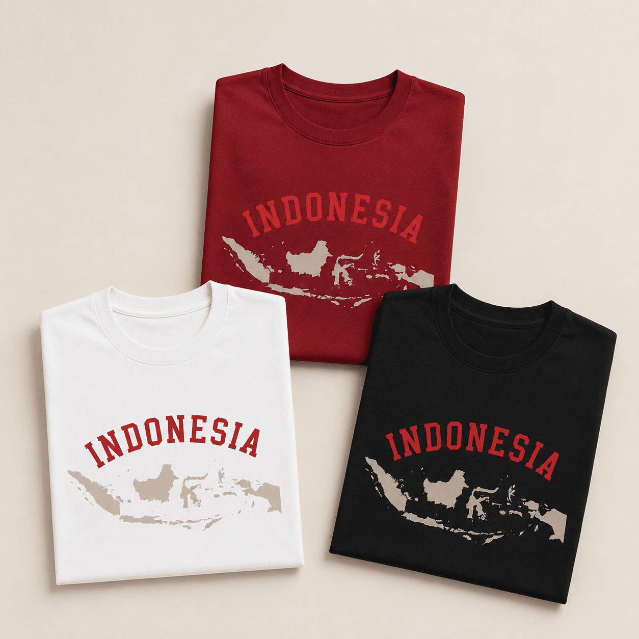 Indonesia Map T-shirt Unisex - Gambar 3