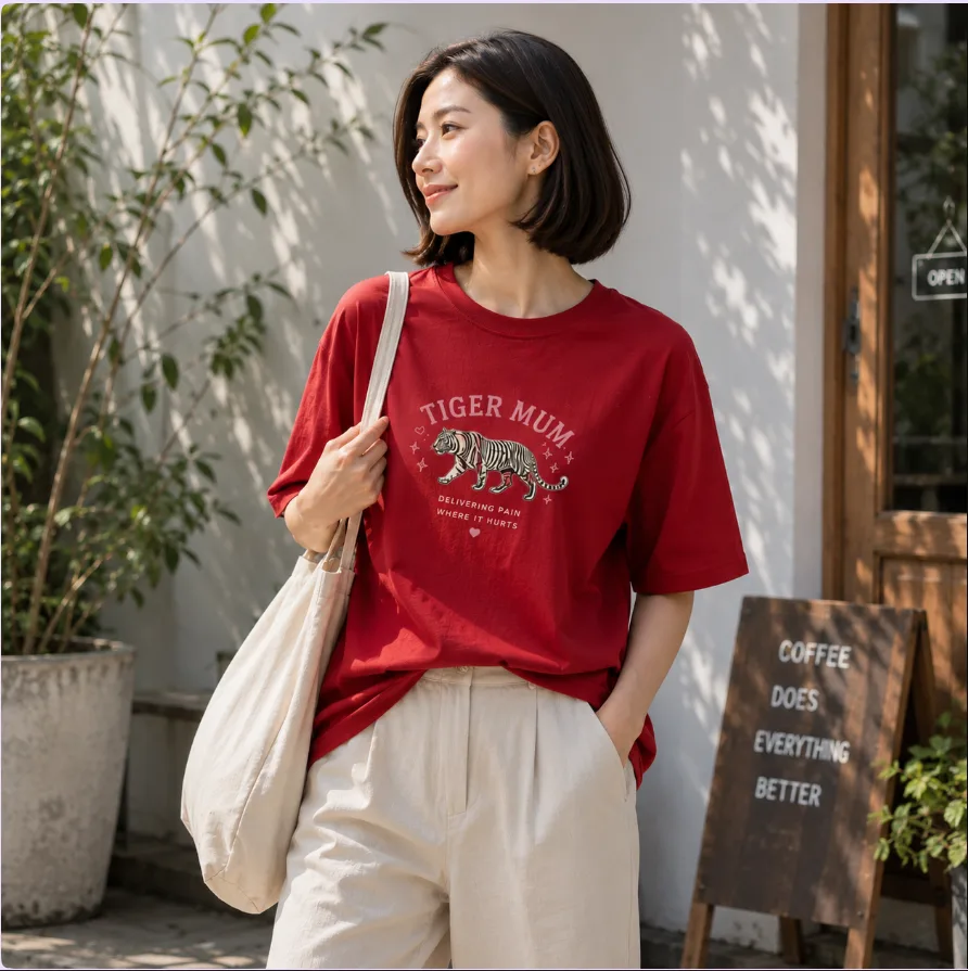 Tiger Mum T-shirt Unisex - Gambar 3
