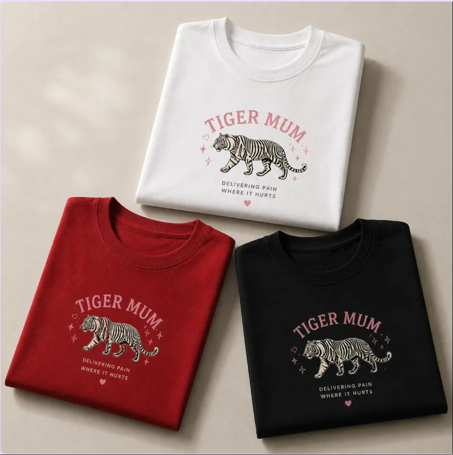 Tiger Mum T-shirt Unisex - Gambar 4