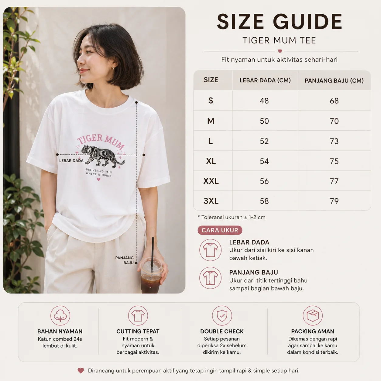 Tiger Mum T-shirt Unisex - Gambar 7