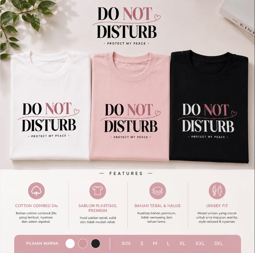 DO NOT DISTRUB T-Shirt - Protect My Peace - Gambar 8